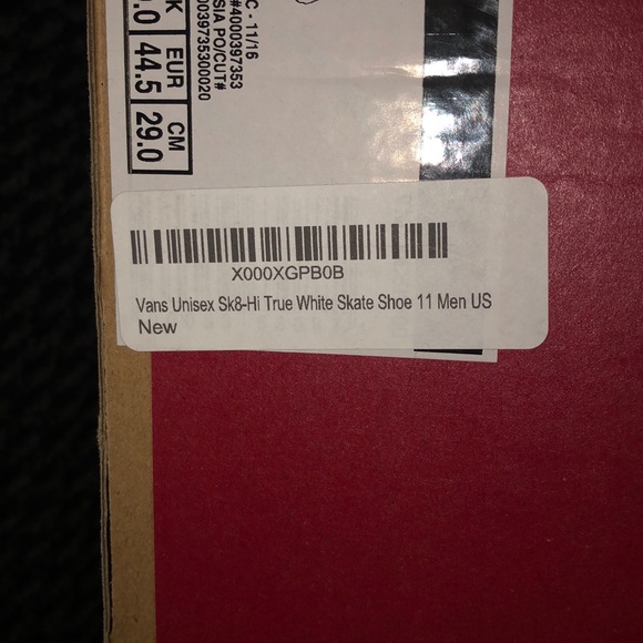 VANS Sk8-Hi True White Size 11 - Picture 16 of 16